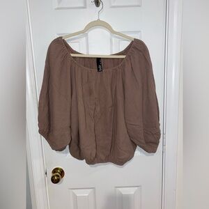 bobi Taupe Women's Blouse